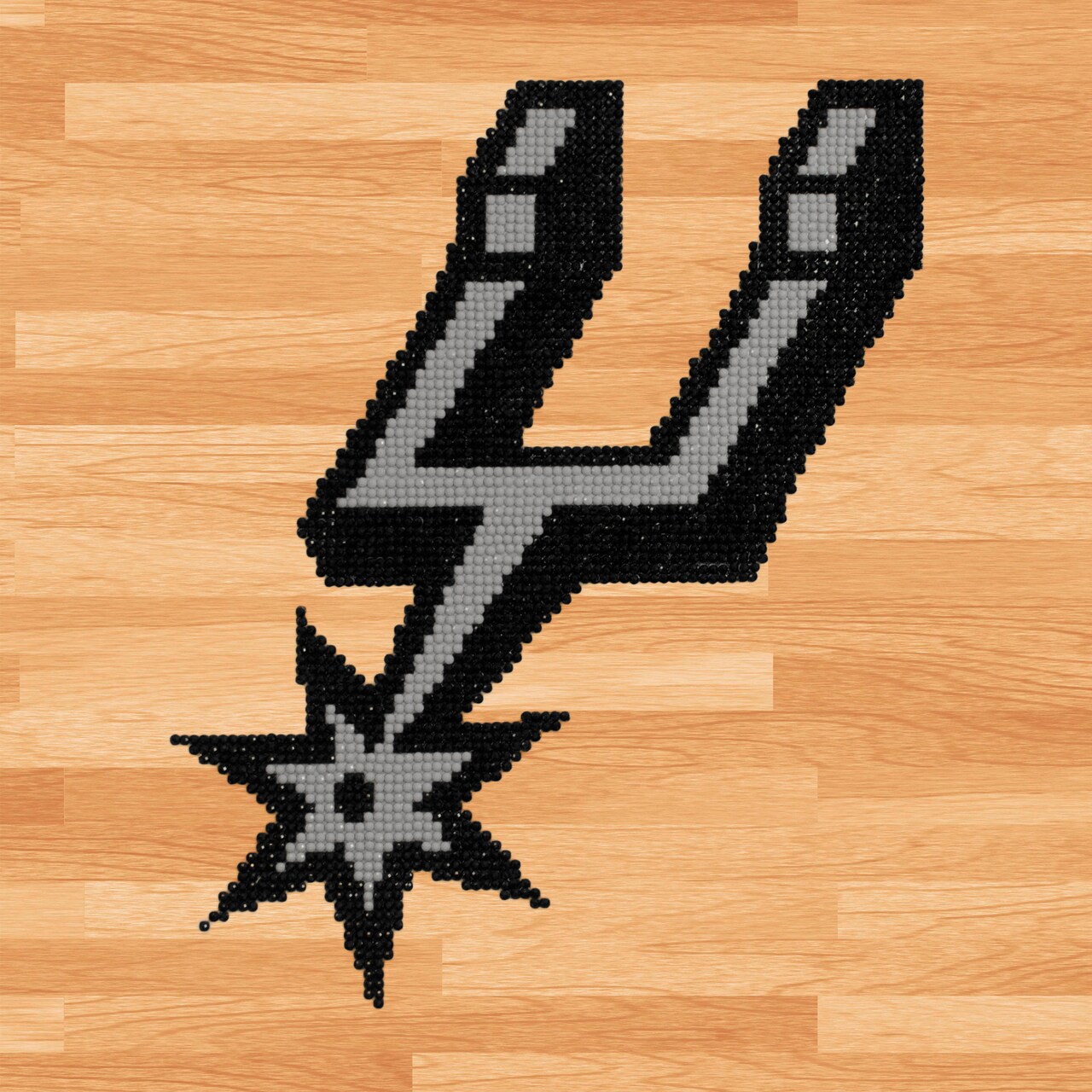 Diamond Dotz NBA San Antonio Spurs Basketball Diamond Painting Kits for Adults - Diamond Art Kits a Relaxing Creative Craft Kit with Dotz Gems 12.6x12.6